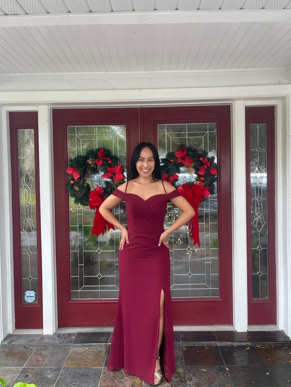 Cold Shoulder Sweetheart Neckline Dress
